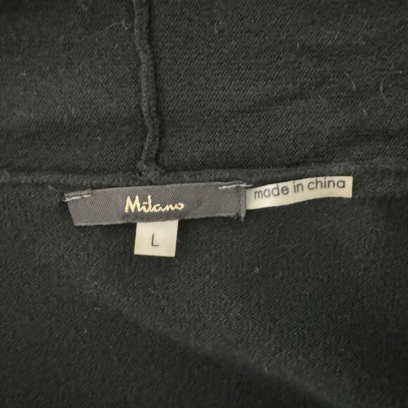 Milano Women's Black Open Front Cardigan, Size L - Picture 7 of 12